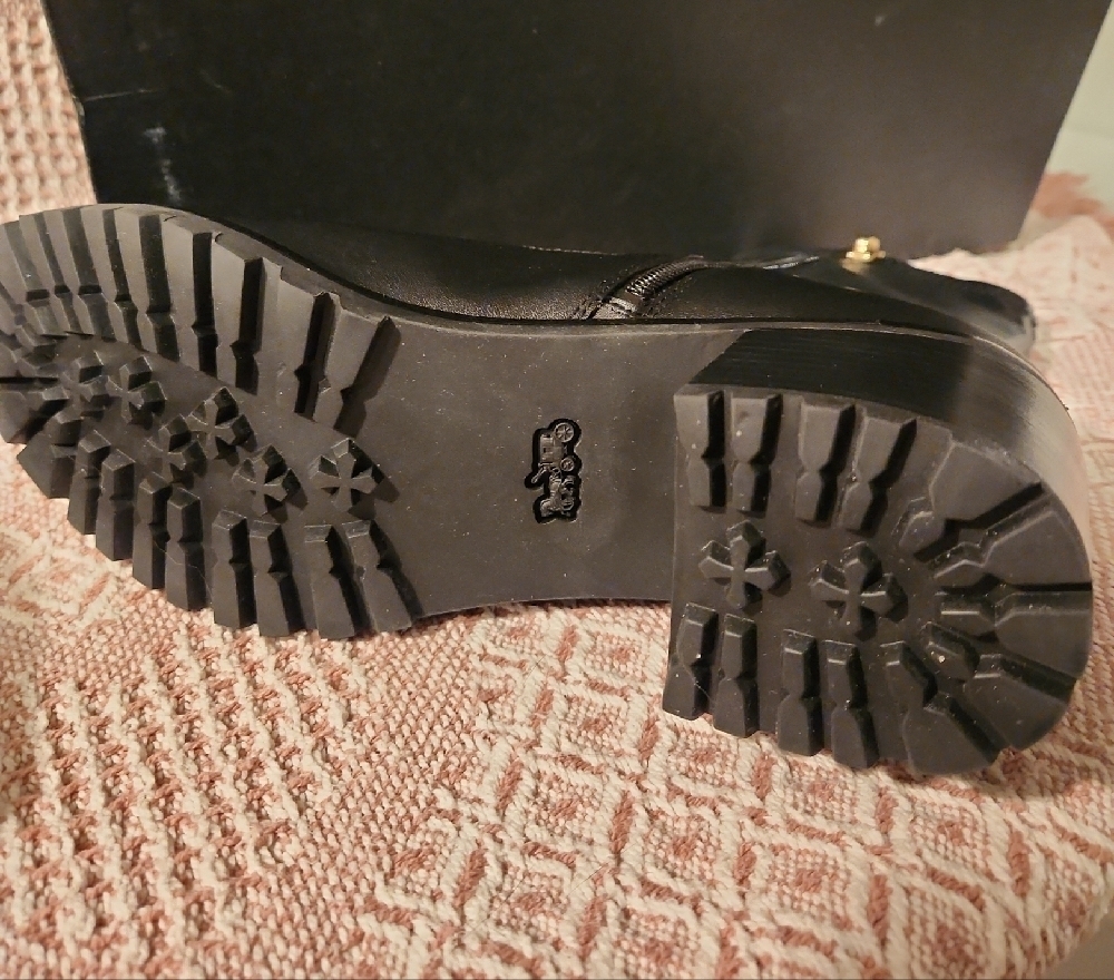 Coach Joy Black Heeled Bootie Chunky Block Heel Women Size 11 - Picture 7 of 14